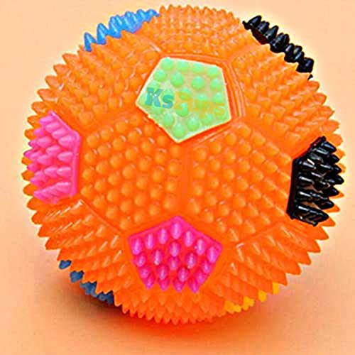 RED GERMAN Led Whistle Squeaky Squeaker Sound Ball Puppy Dog Cat Pet Chew Playing Rubber Ball Toy -1Pcs Set