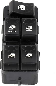 Driver Side Power Master Window Switch Fits for 2003-07 for Saturn Ion Sedan Front Master Power Window Switch Driver Side,Front Left Power Window Master Switch