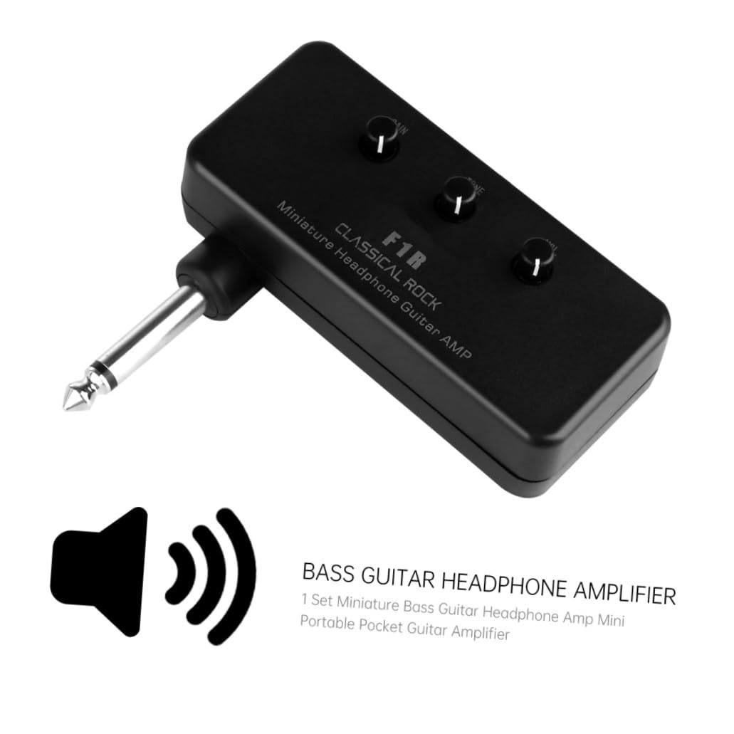 ifundom 3juegos Mini Amplificador De Guitarra Portátil Amplificador De Cabeza Para Auriculares Diseño Compatible Guitarras y Bajos Uso Profesional y Personal Construido Materiales