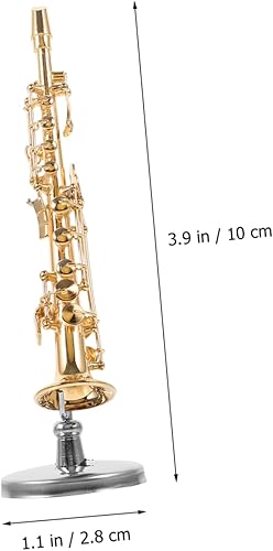 Miniatura 3 de Zerodeko Saxofón miniatura Instrumento en miniatura Instrumentos musicales en miniatura Decoración Modelo de saxofón simulado Mini Saxofón Modelo de