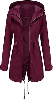 KBOPLEMQ Women's Oversized Softshell Jacket Winter Coat Transition Jacket Outwear Casual Down Coat Women's Autumn Winter Jacket Coat Outdoor Jacket Casual Trench Coat with Zip