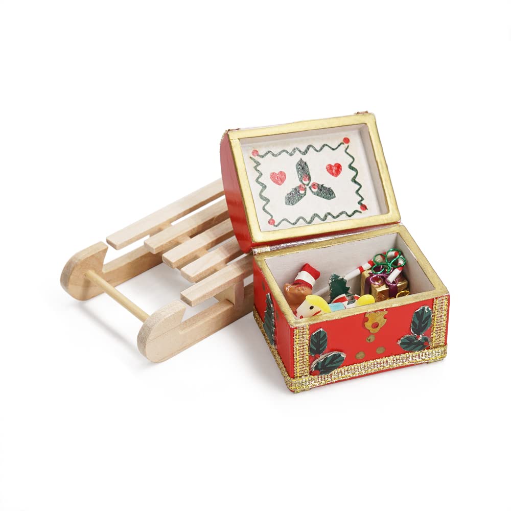 12ème Boîte à Bijoux Boîte de Poupées Maison Miniature En Bois Brun