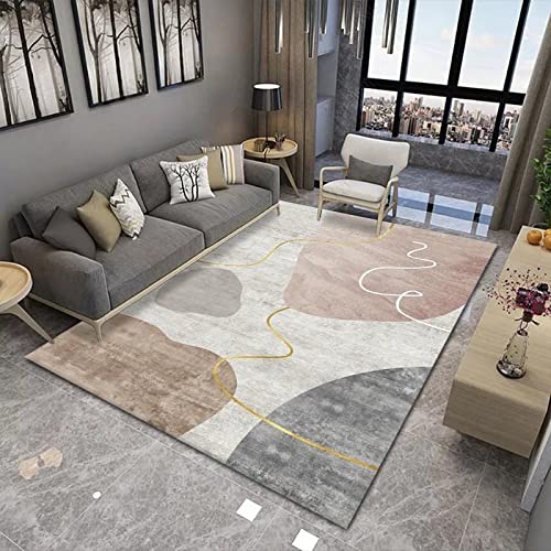 Tapis de sol moderne à lignes abstraites grand format 200x290 cm