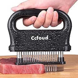 Ablandador Automatico Ccfoud Ablandador de Carne,ablandador de Cuchilla de Aguja Ultra Afilada de Acero Inoxidable 48 para ablandar bistec,Carne de Res con Cepillo de Limpieza