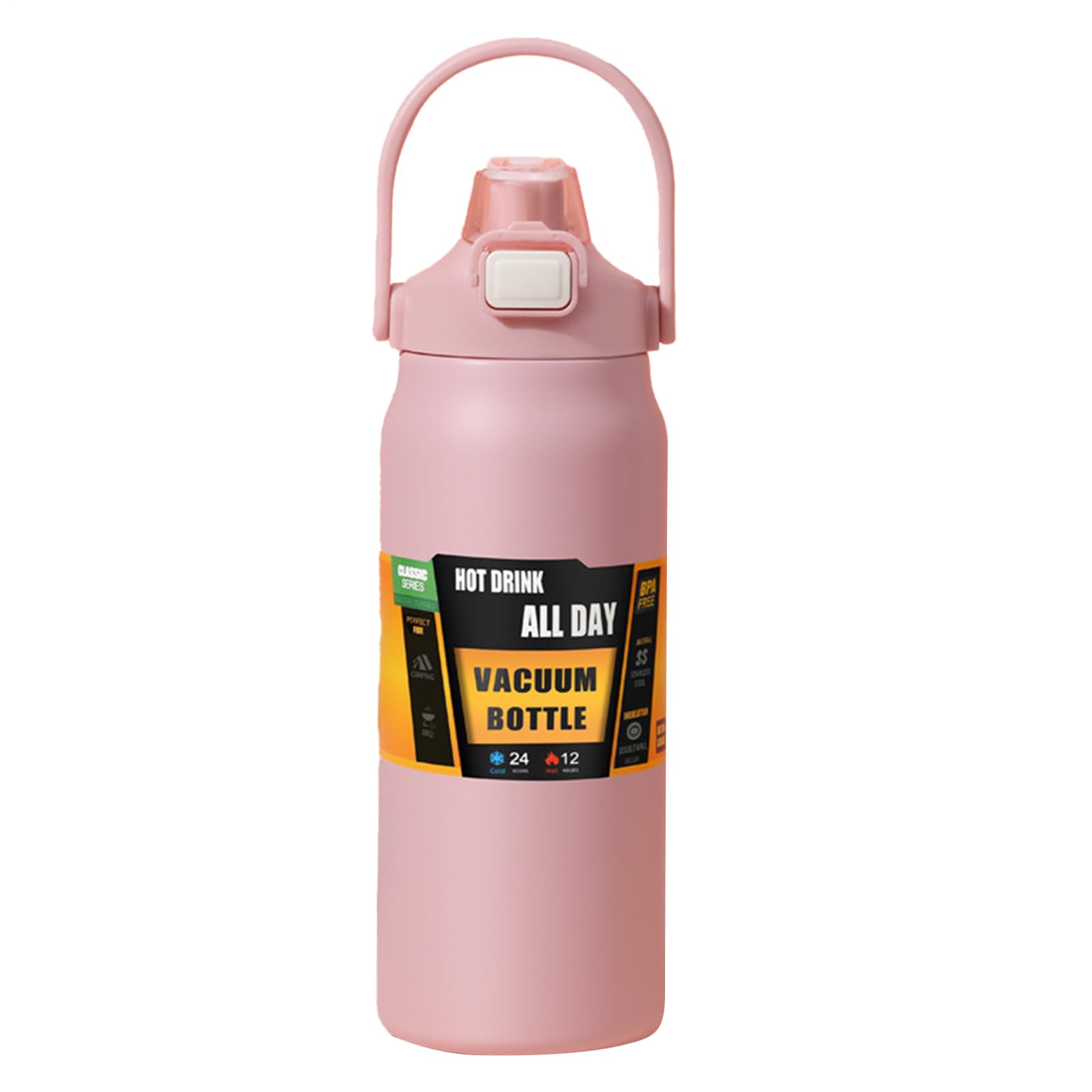 Borraccia Borraccia In Acciaio Inossidabile Da 1500ml Con Cannuccia | Bottiglia per Acqua Fresca Per Bambini, Donne, Uomini, Scuola, Sport, Casa, Viaggio, Caffè E Bevande