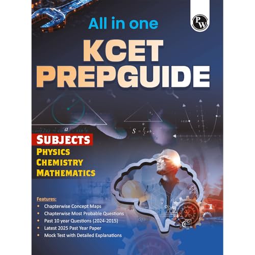 Image of PW KCET PYQ Book 2026 - All in One KCET Preparation Book | Physics, Chemistry, Mathematics | Chapterwise PYQs, Most Probable Questions, Concept Maps & Mock Tests for Engineering Exam