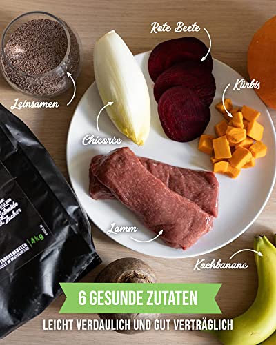 Tales & Tails Lamm Ba Zamba Halbfeuchtes Trockenfutter für Hunde | Getreidefrei | Mit 75% Lamm Als Tierische Proteinquelle | Nur 6 Zutaten | Hohe Verträglichkeit | 4kg