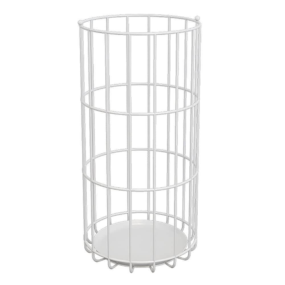 Gonmdopy White Umbrella Stand, Household Umbrella Stand, Metal Umbrella Stand Rack, Round/Square Standing Umbrella/White/Round