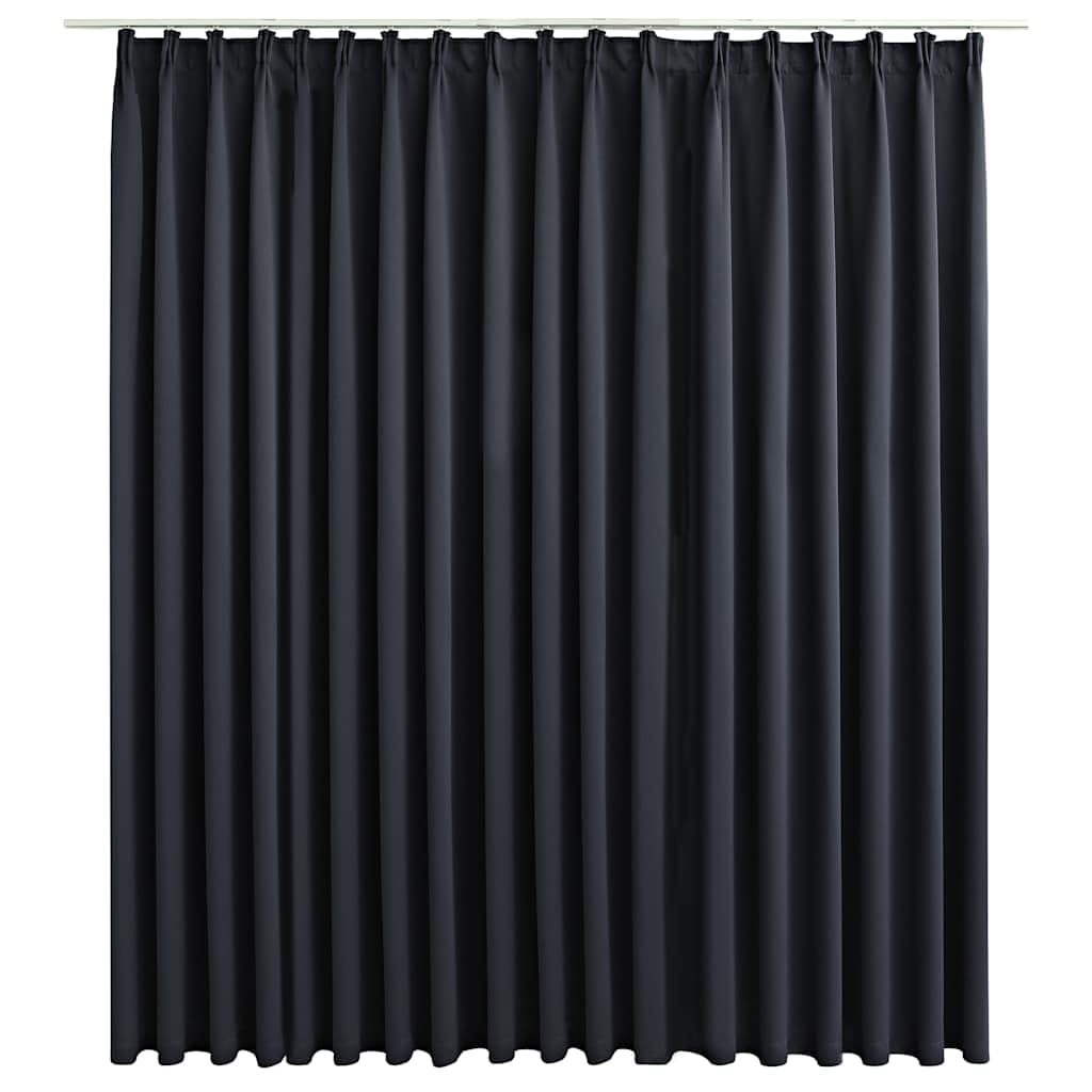 Tomostar Rideau occultant avec Crochets Noir 290x245 cm