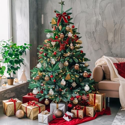 Garvee 30 Pcs Christmas Ball Ornaments, 2.36 Inch/6 Cm Shatterproof Christmas Tree Balls for Holiday Wedding Party Decoration, Gold