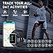 KUNGIX Smart Watch, Full Touch Screen Fitness Tracker with Heart Rate Monitor, 5ATM Waterproof Smartwatch Pedometer, Activity Tracker Sport Wristband Compatible for Android iOS Kids Women Man