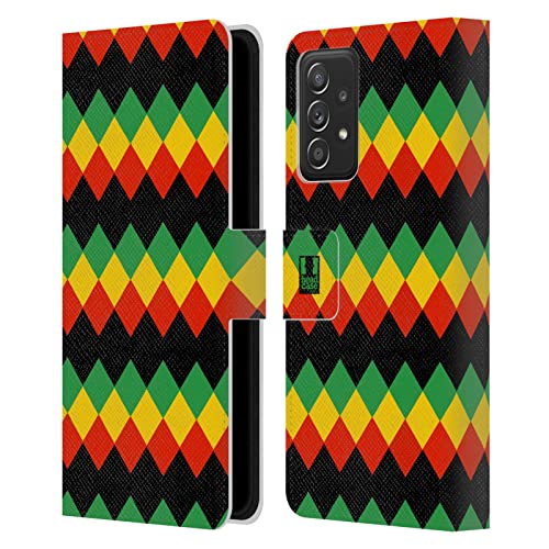 Étui Samsung Galaxy A53 5G housse cuir diamant couleur rasta