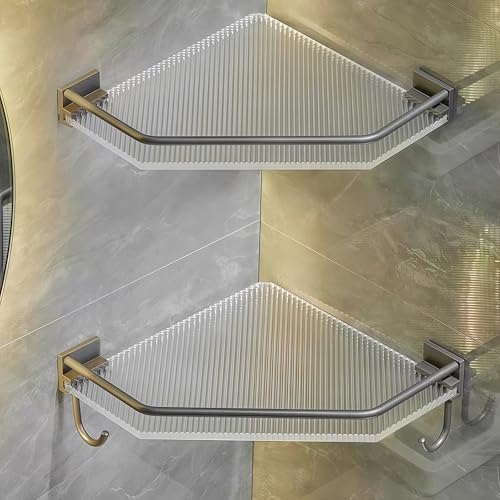 USZWBY Waterproof Shower Corner Caddy - Wall Mounted Storage Rack For Space Saving In Bathroom And Kitchen Black-2-Layer
