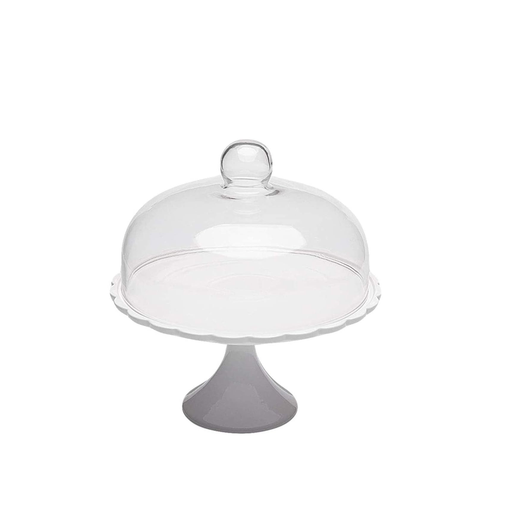 XYUERU Cake Display Stand,Ceramic Cake Plate,Glass Top Cake Cover Food Lid,Fruit Dome Donut Chocolate CupcakeDome Decorative Tray