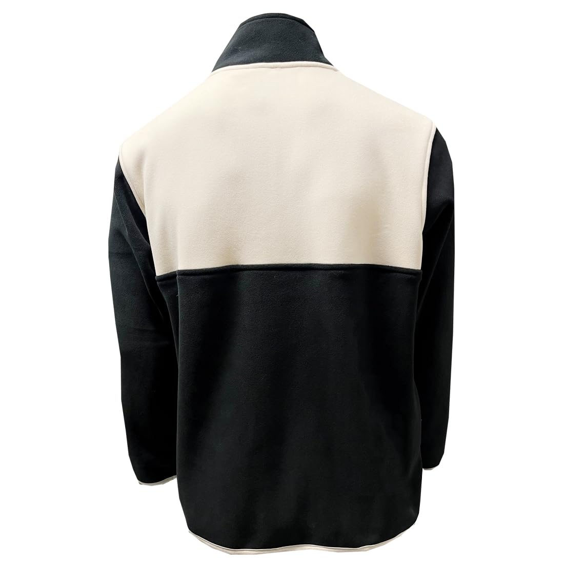 Guinness Fleecepullover mit halbem Reißverschluss - Schwarz & Creme - Warmer & Stilvoller Outdoor-Pullover, Größe L