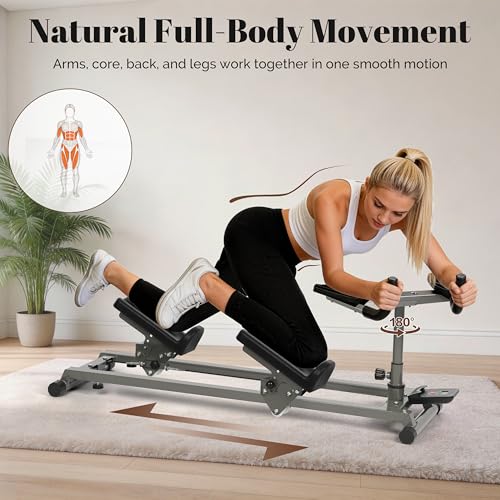 Image of EVERYMATE Exercise Crawler Machine, Spine Twist and Stretch Trainer, Full Body Cardio Machine, Builds Core Strength, Home Gym Equipment with Adjustable Hand Grips & Knee Support