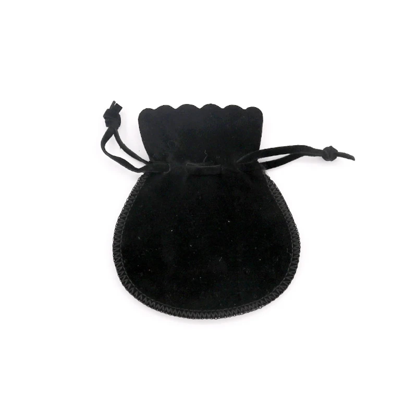 WEOKDFHA Jewelry Storage Bag 10pcs Small Round Velvet Bag 8x9.5 10x13cm Candy Charms Jewelry Packaging Bags Party Wedding Decoration(Black,8x9.5cm)