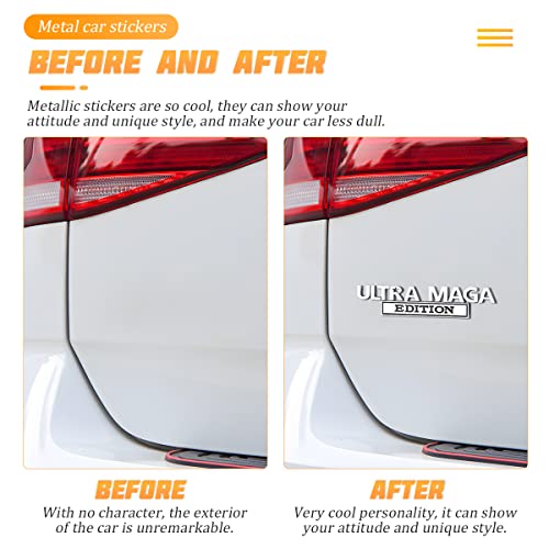 Aicel Ultra Maga Edition Emblems, 3D Raised Full Metal Car Decals, Classic Personality Labels Car Badges With Strong Adhesive, Exterior Auto Body Decor Embossed Stickers For Car, Truck #TOP2