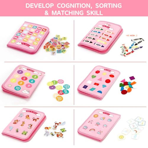Image of PATPAT Busy Board for Toddlers 1 2 3 4 Years Old, Busy Book for Comprehensive Preschool Educational Playing
