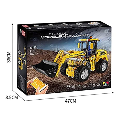 KYL RcBrick Technik Radlader, 1572 Teile Technik Bulldozer Technic Ferngesteuert Frontlader mit 4 Motor und… – Bild 8