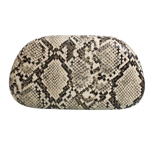 Image of Women Woven PU Leather Clutch Box Metal Handle Evening Bag Trendy Leather Handbag Weave Shoulder Purse for Causal