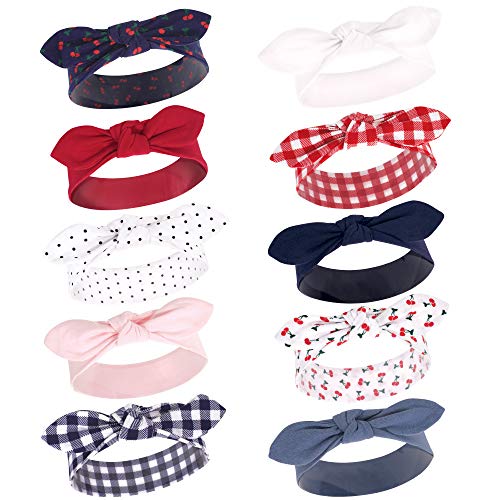 Image of Hudson Baby Infant Girl Cotton Headbands