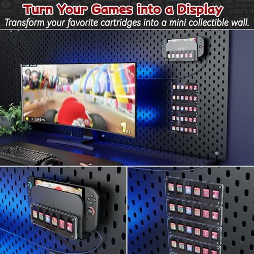 Support mural Nintendo Switch 2 en acier inox avec boîte 6 slots - 5