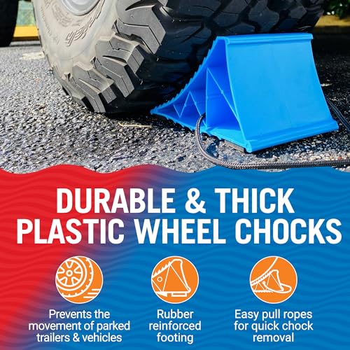 Boat Trailer Chocks and RV Wheel Chocks, 2-Pack Camper Wheel Chocks - image 2