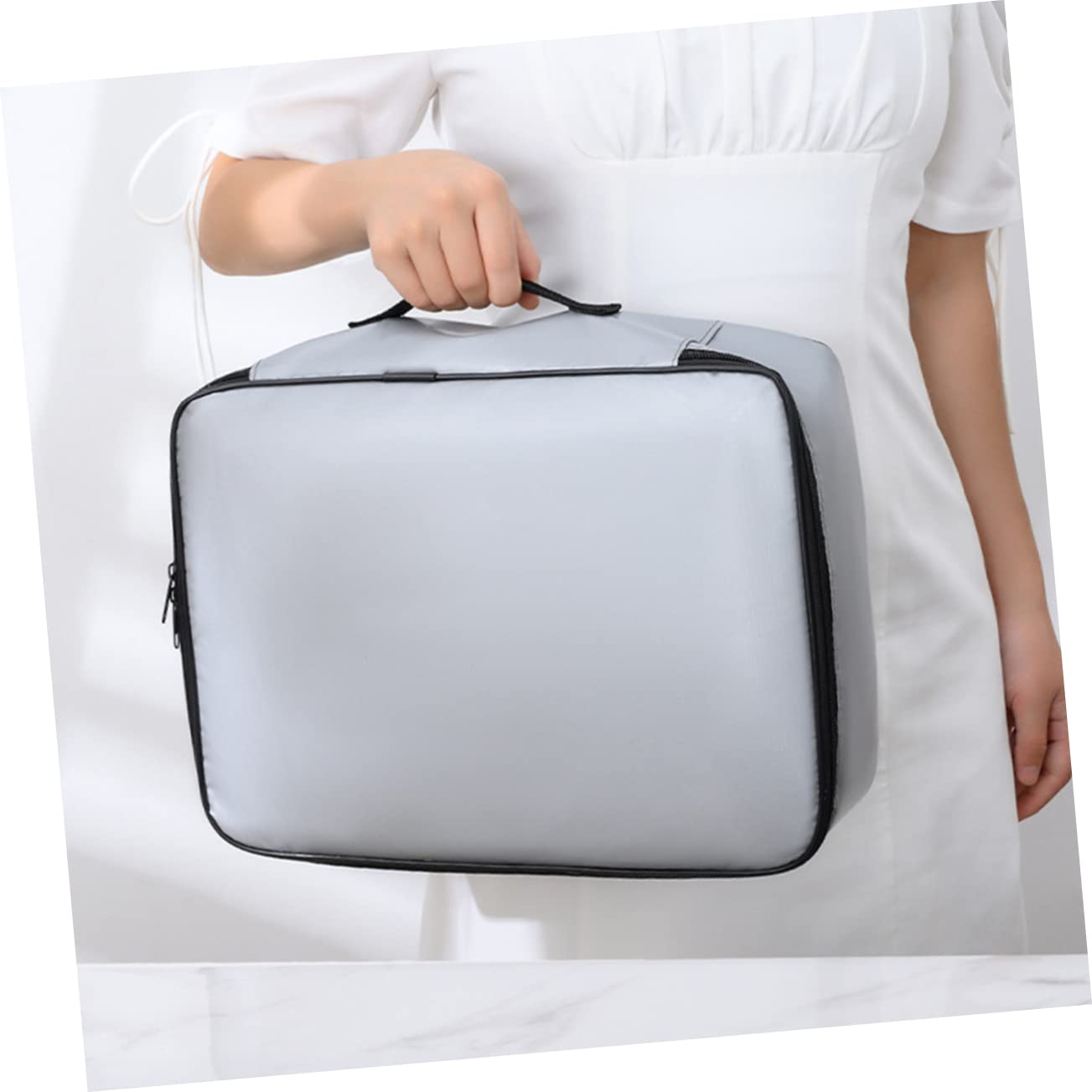 TEHAUX Cartellina Portadocumenti Ignifuga in Borsa Multistrato Portatile Con Serratura Codice Organizer Da Viaggio Sicuro Per Documenti Carte e Passaporti