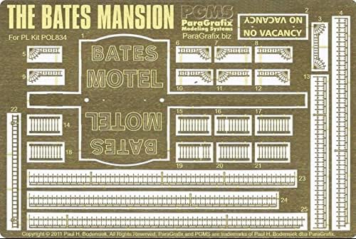BIBNY HO Scale Paragrafix Bates Motel Photoetch Set PGX190