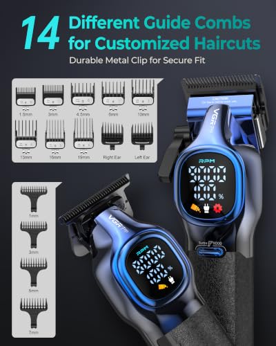Image of VGRPRO Professional Hair Clippers for Men, Cordless Clipper and Trimmer Set