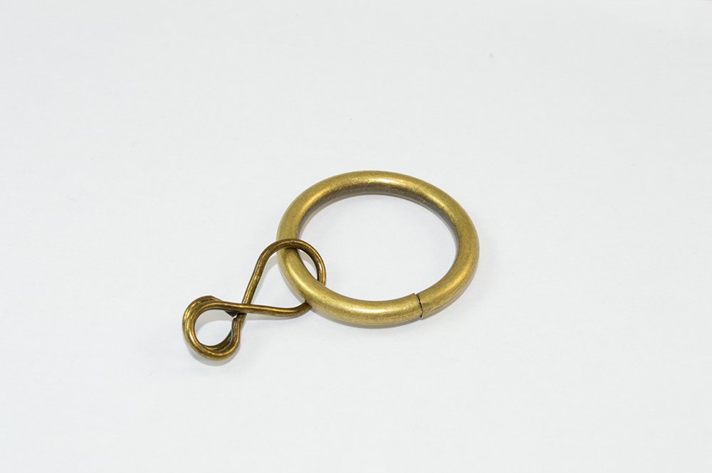 ONESTOPDIY.COM 30 X Antique Brass Effect Loose Eye Curtain Pole Rings - 20mm ID