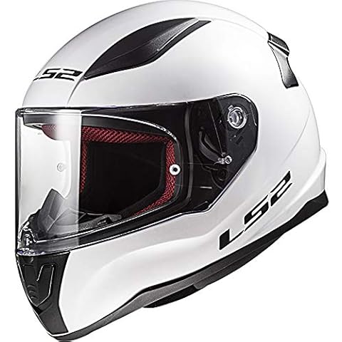 LS2 FF353 RAPID Mono Motorcycle Helmet - Gloss White Cover
