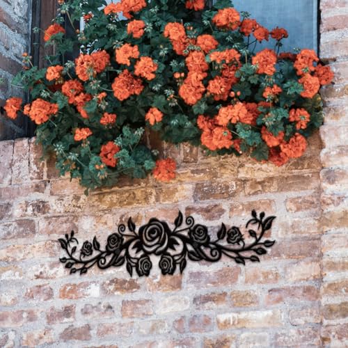 Décoration murale en métal NBEADS de 29,8 cm relief noir