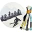 Snow skiing ornament