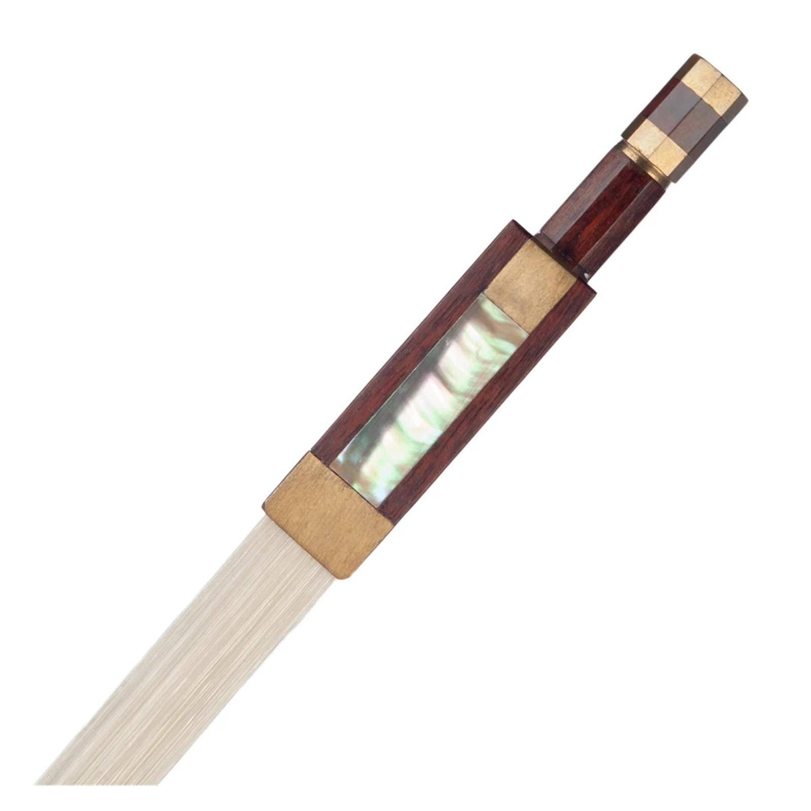 4/4 Arco for violino/violino Livello Pernambuco Rana in legno di serpente Crine di cavallo bianco