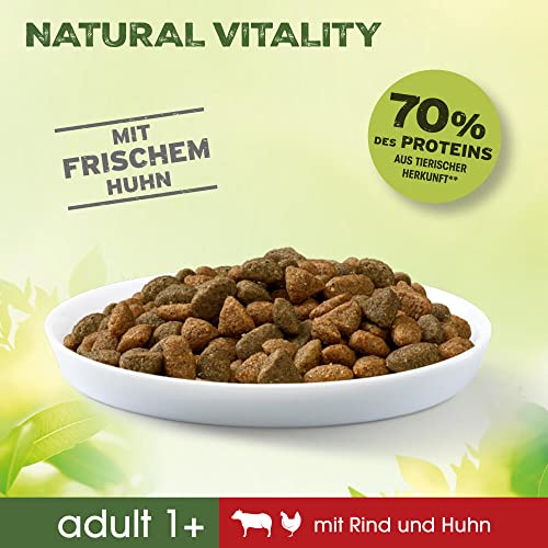 Perfect Fit Natural Vitality Adult 1+ – Trockenfutter für erwachsene Katzen ab 1 Jahr – Rind & Huhn – Unterstützt die Vitalität – 6 kg