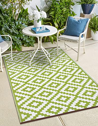 Green Decore - Alfombra De Plástico Ligera Y Reversible Nirvana Para Interior Y Exterior Con Diseño De Hoja Verdemarfil - 120 X 180 Cm Green Decore - Alfombra De Plástico Ligera Y Reversible Nirvana Para Interior Y Exterior Con Diseño De Hoja Verdemarfil - 120 X 180 Cm