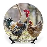 Matériau préféré : notre assiette décorative ronde en porcelaine anglaise est fabriquée en porcelaine d'os, exquise et belle, robuste et durable, avec une surface lisse qui ne coupe pas vos mains. Ce paquet comprend : plaque décorative, châssis, crochet, autocollant.