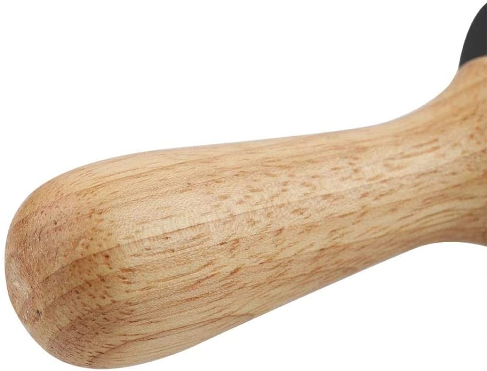 Teigroller aus Edelstahl mit Holzgriff zum Backen von Brot, Keksen, Kuchenkruste, Gebäckteig – perfektes Küchenwerkzeug für Hobbybäcker