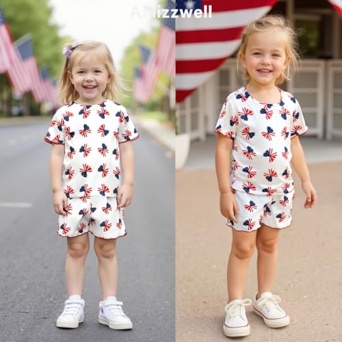 Image of Aalizzwell Toddler Girl 4th of July Clothes