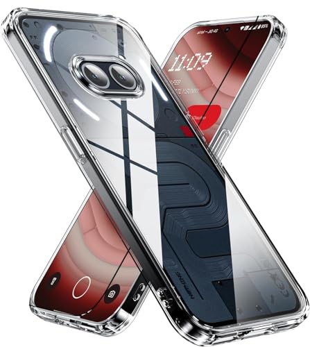 Image of NISHTECH for Nothing Phone 2A 5G Premium Transparent Hybrid Soft Slim Dust Proof Back Case Cover Silicone with Camera Protection