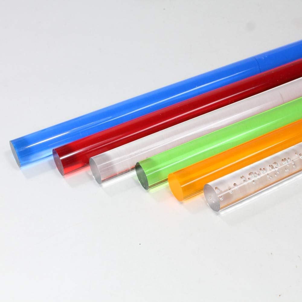 Acrylic Round Lucite Rod, [Set of One], Impact Resistance, 1" (25mm) Diameter x 24"(610mm) Length - Bubble