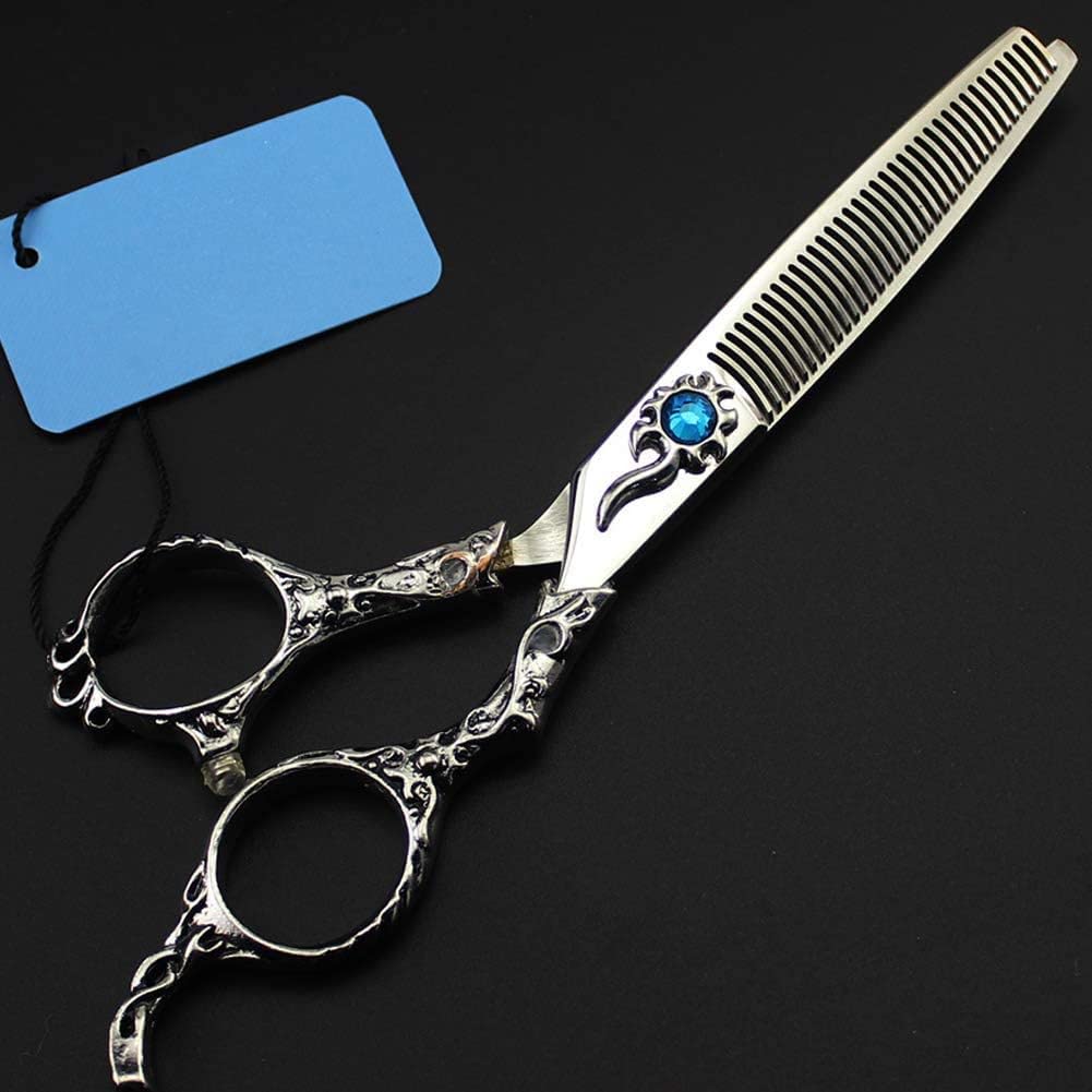 Tijeras de peluquería,Tijeras de peluquería,Peluquería Corte y Adelgazamiento Poda Peluquería y Uso Personal Acero Inoxidable,toothcut5.5inch