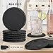 72 PCS Black Slate Stone Coasters, MAPRIAL 4 Inch 36 PCS Square, 36P Round Coaster Bulk for Laser Engraving Material Blank Handmade Drinks Costers for Engraver, Etching, Gifts, Christmas, DIY, Wedding
