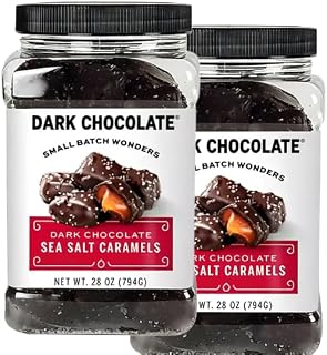 Dark Chocolate Caramel Sea Salt, 28 oz, Tub (2 pack)