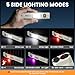 Flat Flashlights Rechargeable Small Tactical Flashlight with Clip,Stainless Steel EDC Led Light with Digital Display,880 Lumen Pocket Flashlight Dual-Switches13 Modes for Home Use,Outdoor and Work