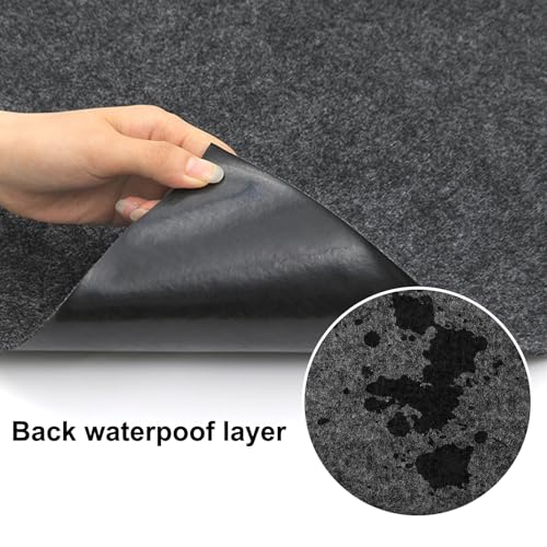 Image of Large Bird Cage Mat, Under Pet Cage Mat for Bird Cages, Reptile Aquariums, Dog Kennels, Absorbent /Waterproof Felt Mat with Non-Slip Backing for Hard Floors and Surfaces (30x36 Inch)