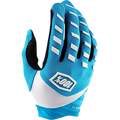 Gants 100% Airmatic cyclisme avec paume perforée respirante bleu blanc 2XL