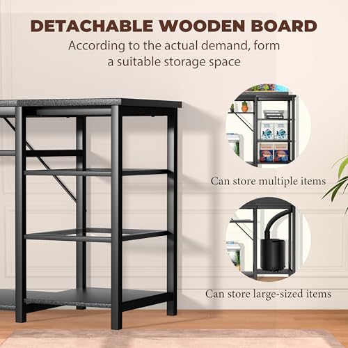 image for GRLEAF 55-75 Gallon Aquarium Stand: 1000LB Capacity, Built-In Power Ou